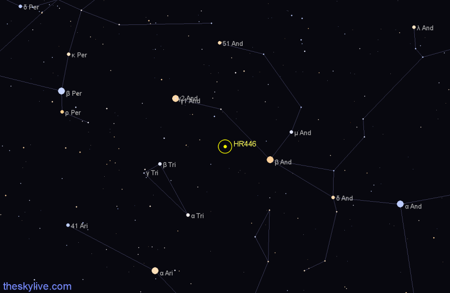 Finder chart HR446 star