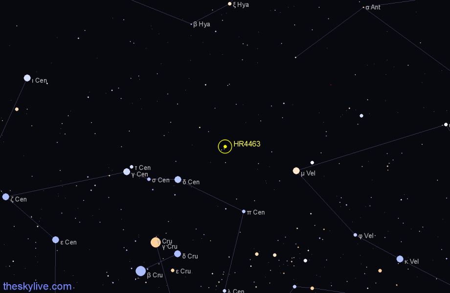 Finder chart HR4463 star