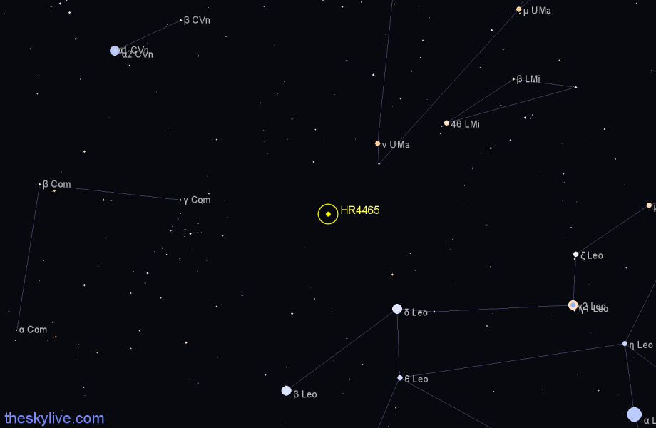 Finder chart HR4465 star