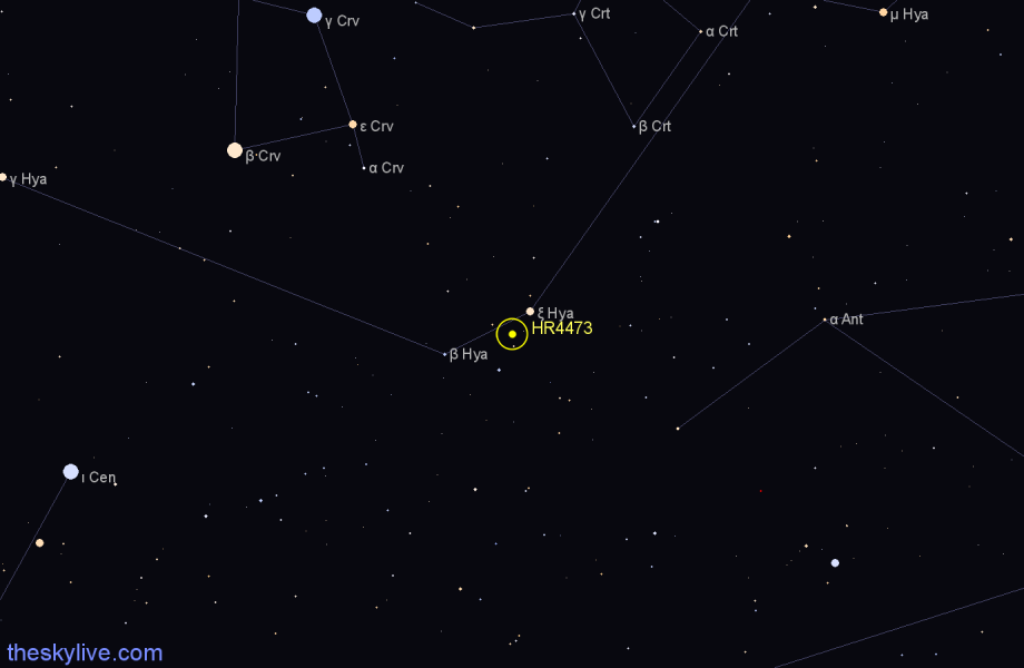 Finder chart HR4473 star