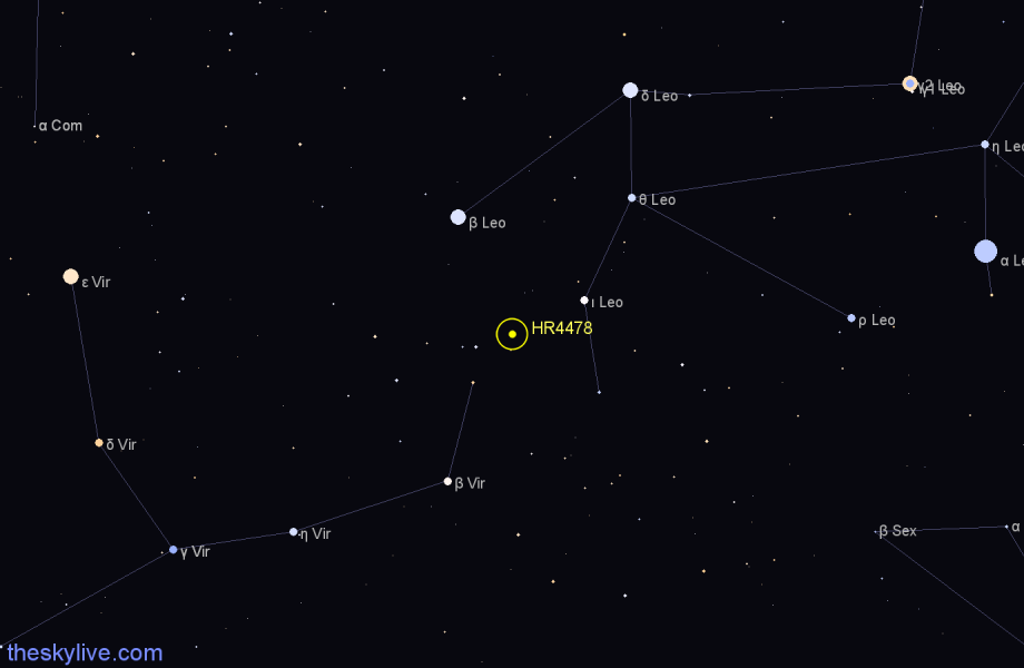 Finder chart HR4478 star