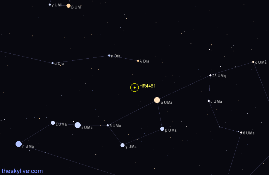 Finder chart HR4481 star