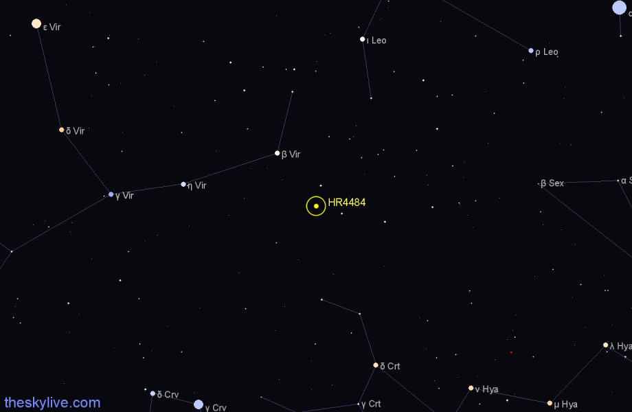 Finder chart HR4484 star