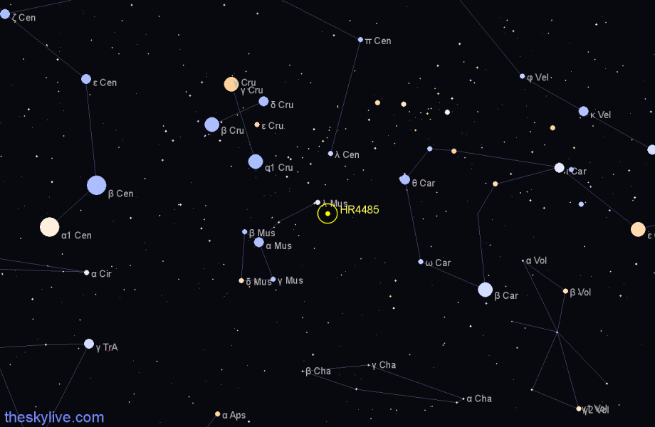 Finder chart HR4485 star