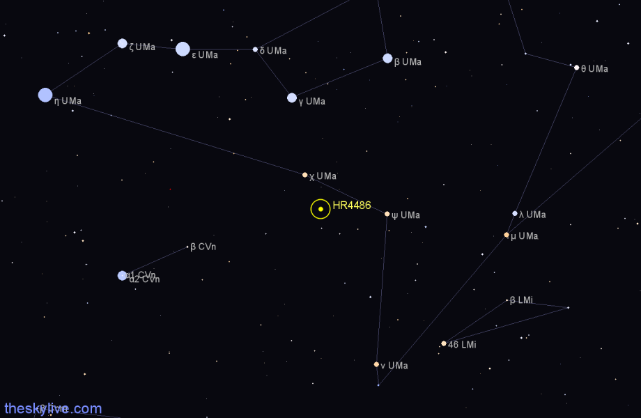 Finder chart HR4486 star