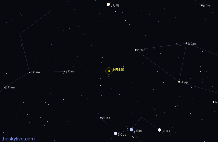 Finder chart HR449 star