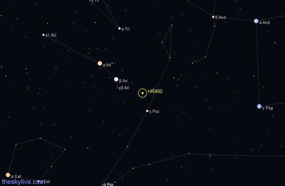 Finder chart HR450 star