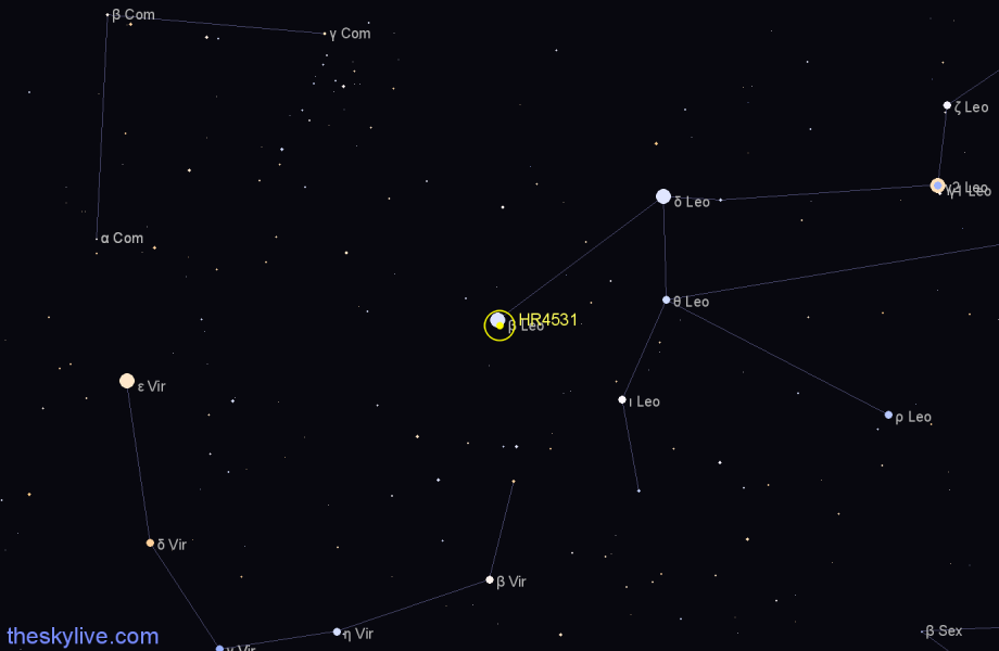 Finder chart HR4531 star