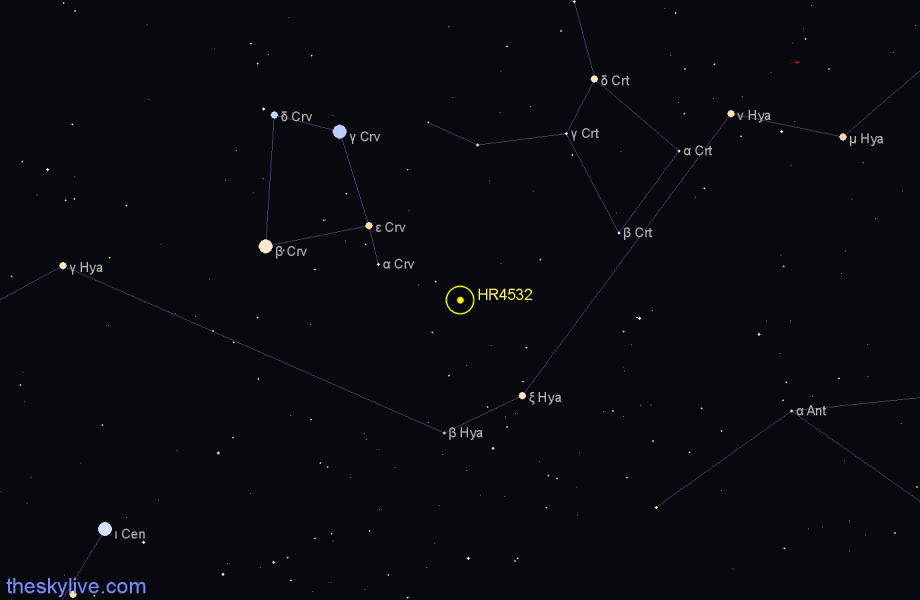 Finder chart HR4532 star