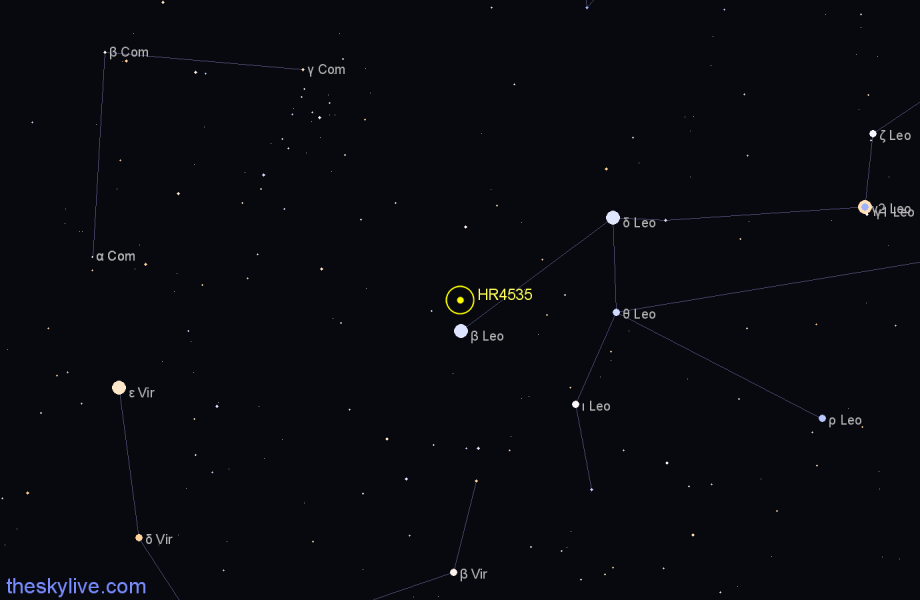 Finder chart HR4535 star