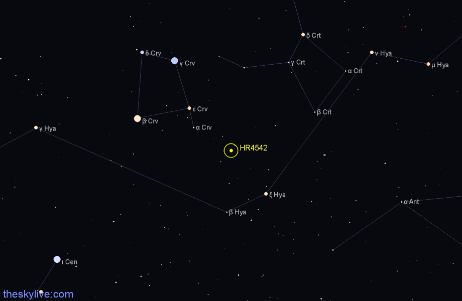 Finder chart HR4542 star