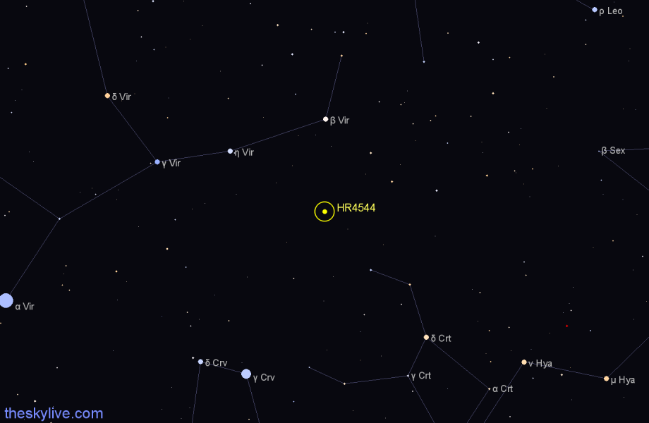 Finder chart HR4544 star