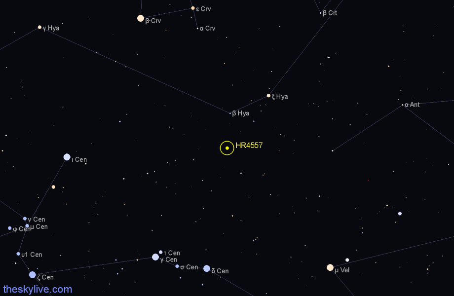 Finder chart HR4557 star
