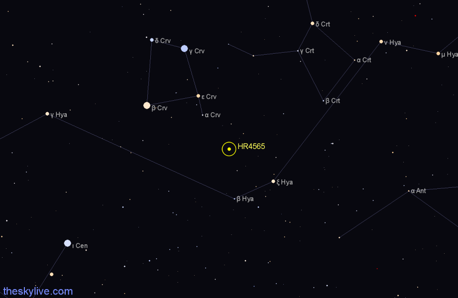 Finder chart HR4565 star