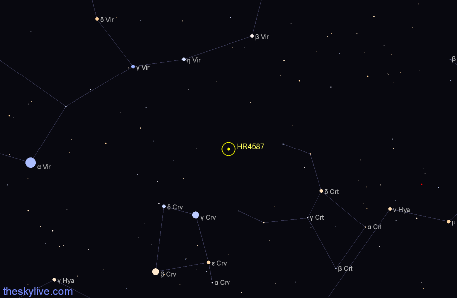 Finder chart HR4587 star
