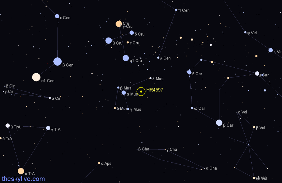 Finder chart HR4597 star