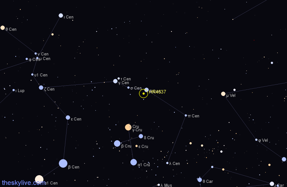 Finder chart HR4637 star
