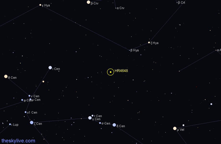 Finder chart HR4648 star