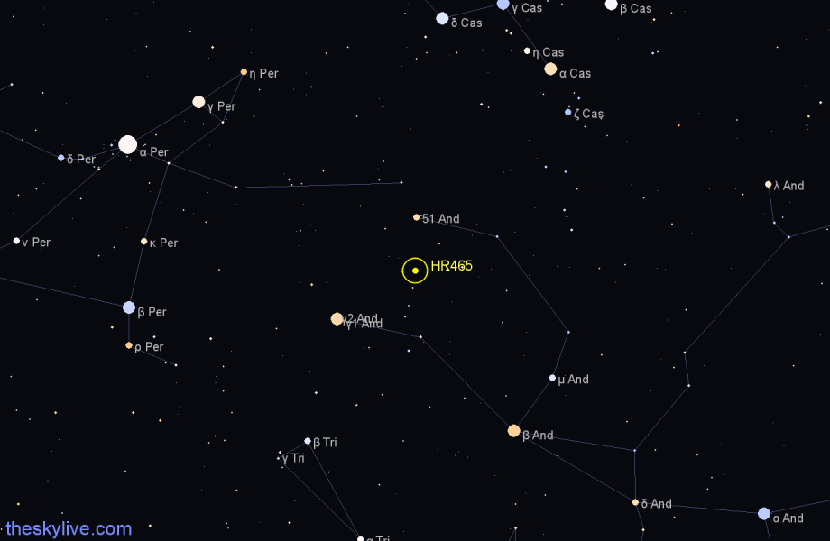 Finder chart HR465 star