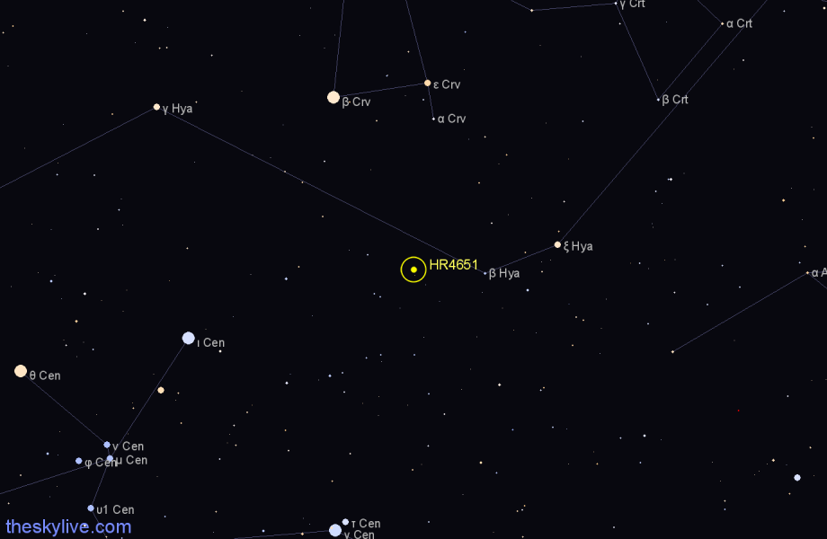 Finder chart HR4651 star