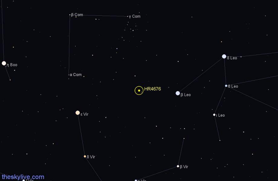 Finder chart HR4676 star