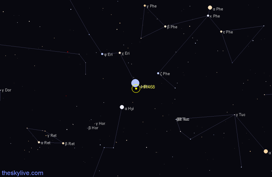 Finder chart HR468 star