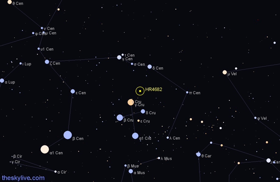 Finder chart HR4682 star