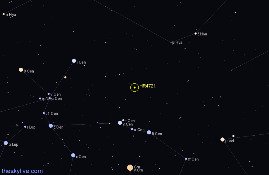 Finder chart HR4721 star