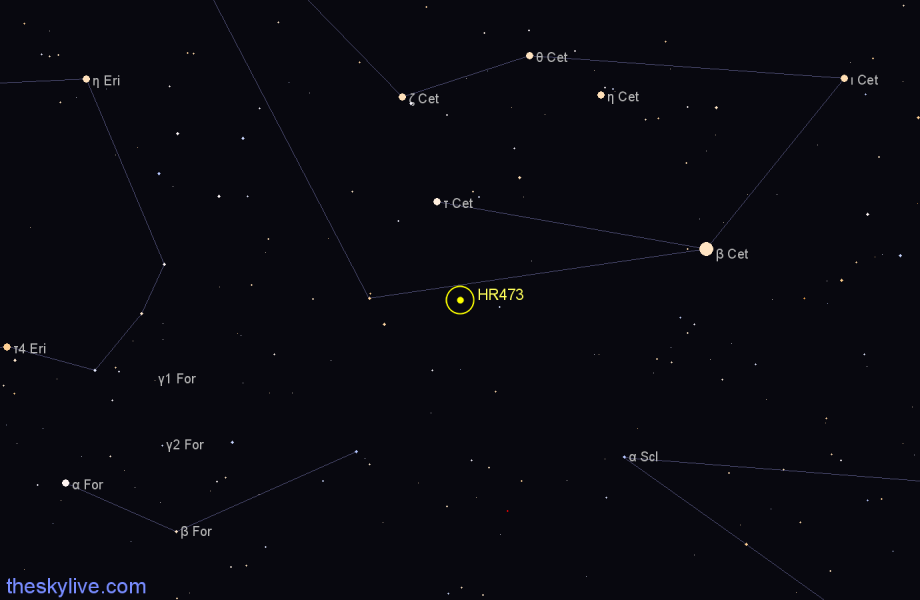 Finder chart HR473 star