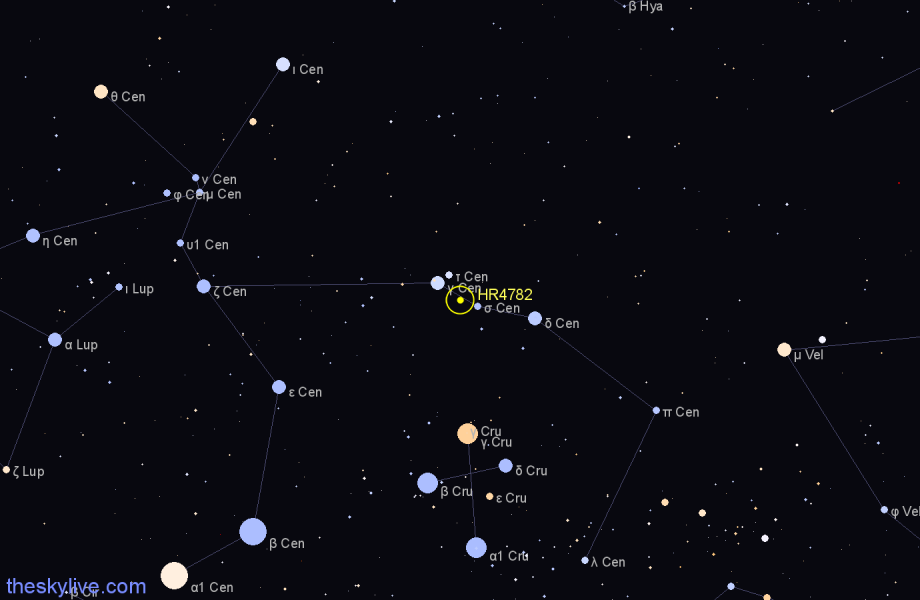Finder chart HR4782 star