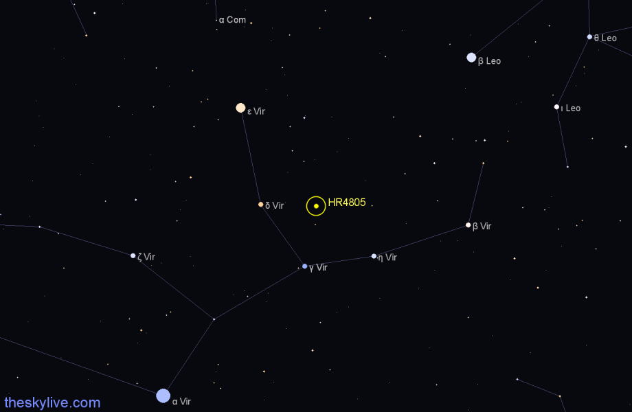Finder chart HR4805 star