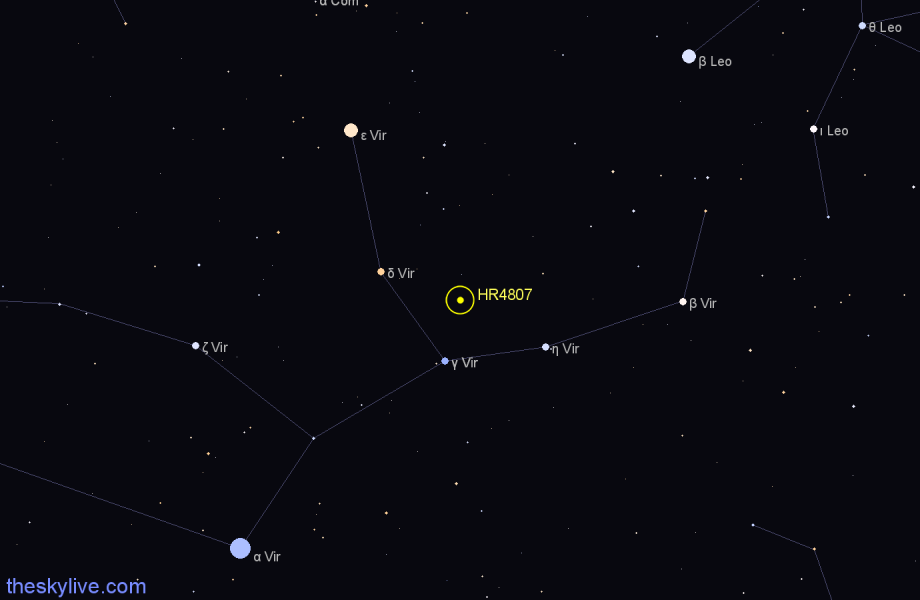 Finder chart HR4807 star