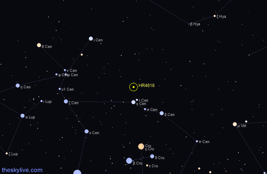 Finder chart HR4818 star