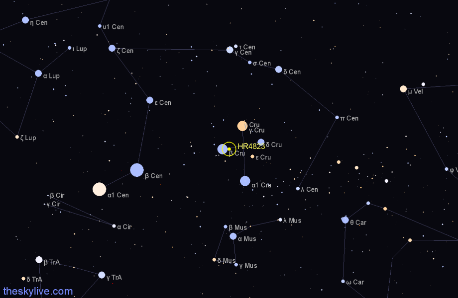 Finder chart HR4823 star