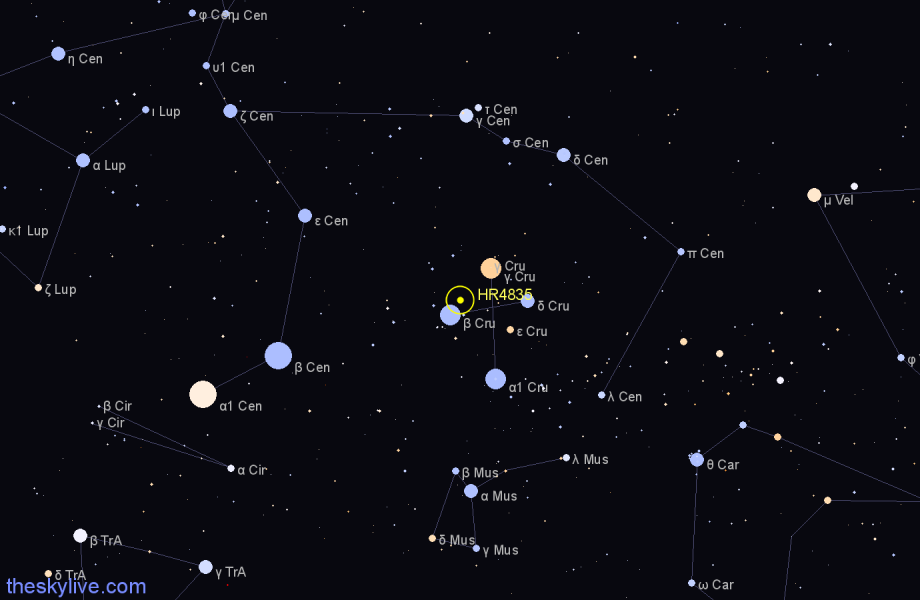 Finder chart HR4835 star