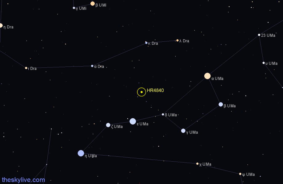 Finder chart HR4840 star