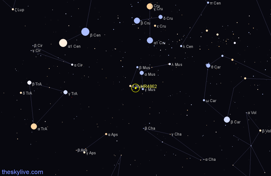 Finder chart HR4862 star