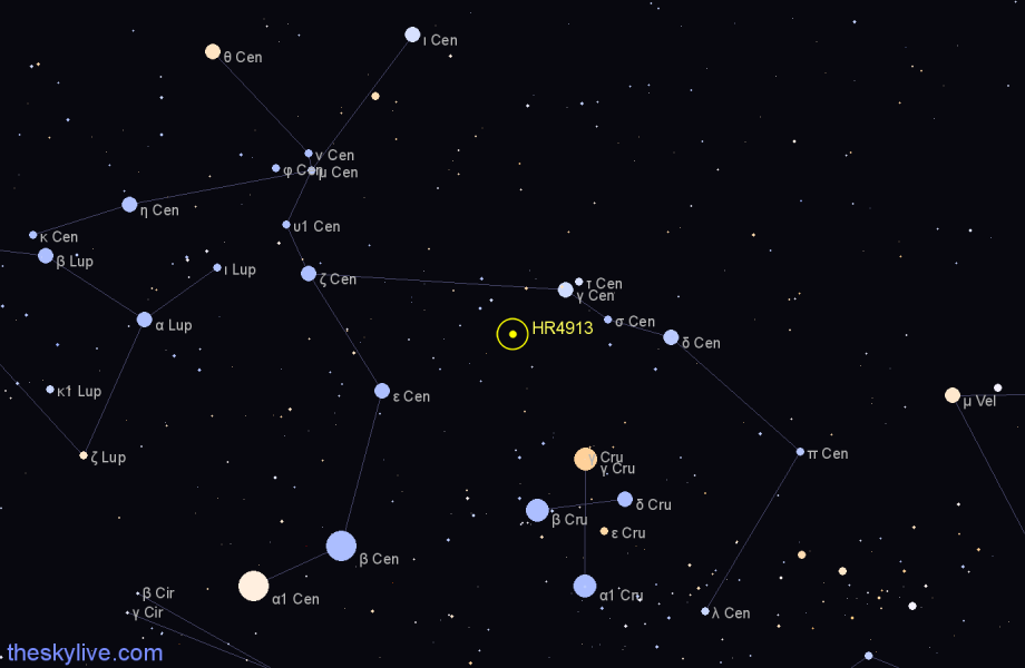Finder chart HR4913 star