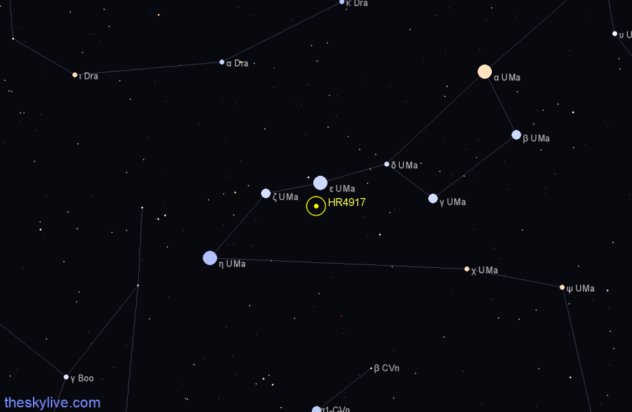 Finder chart HR4917 star