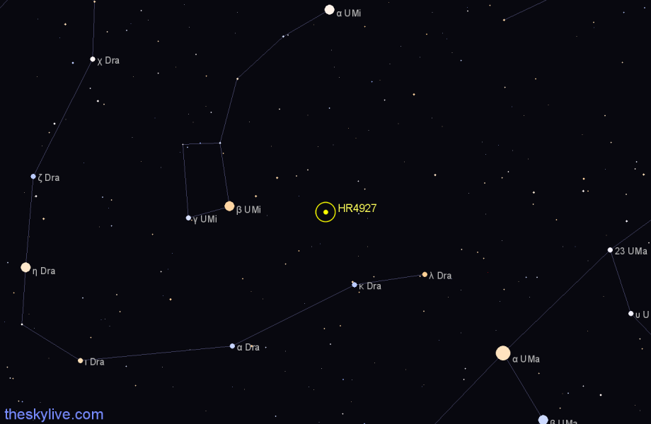 Finder chart HR4927 star