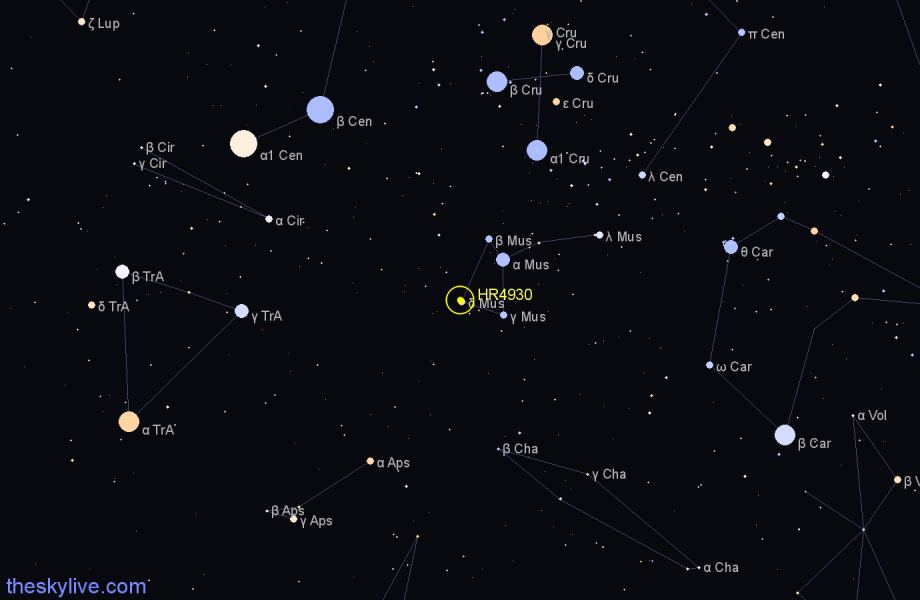 Finder chart HR4930 star