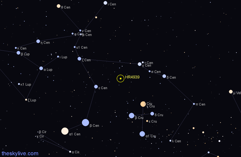 Finder chart HR4939 star