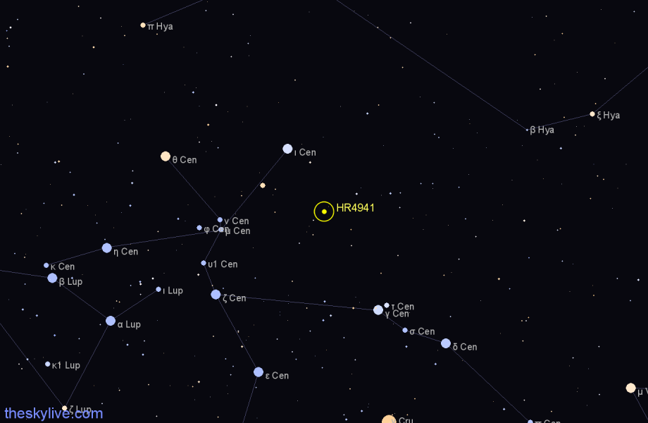 Finder chart HR4941 star