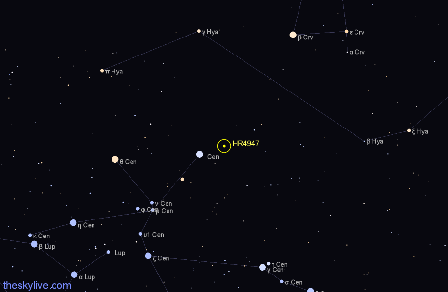 Finder chart HR4947 star