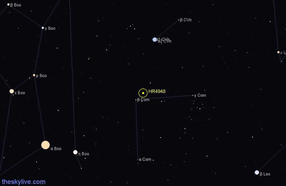 Finder chart HR4948 star