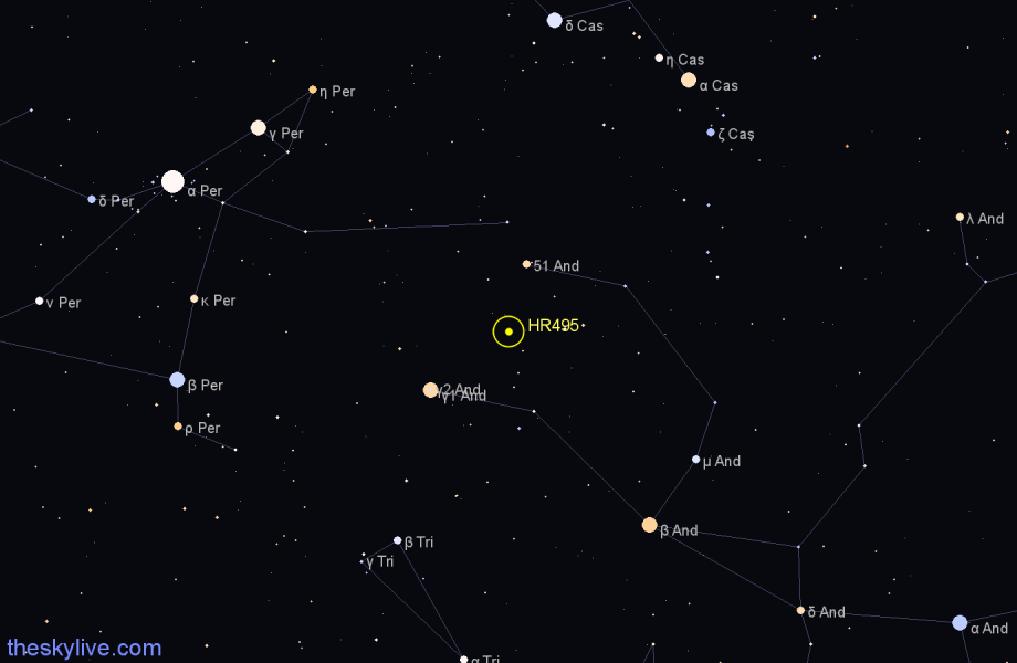 Finder chart HR495 star