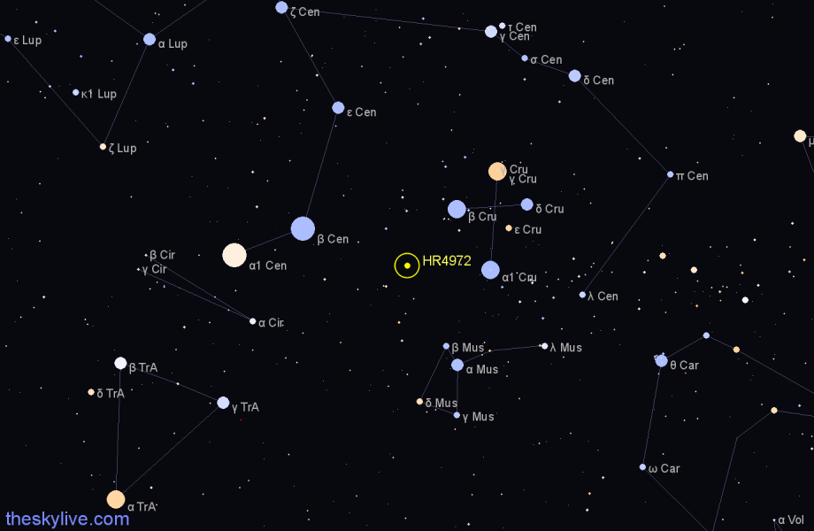 Finder chart HR4972 star