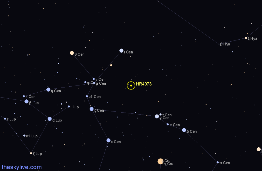 Finder chart HR4973 star
