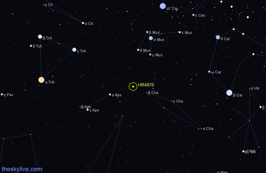 Finder chart HR4976 star