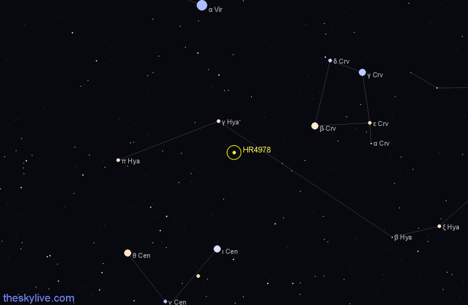 Finder chart HR4978 star